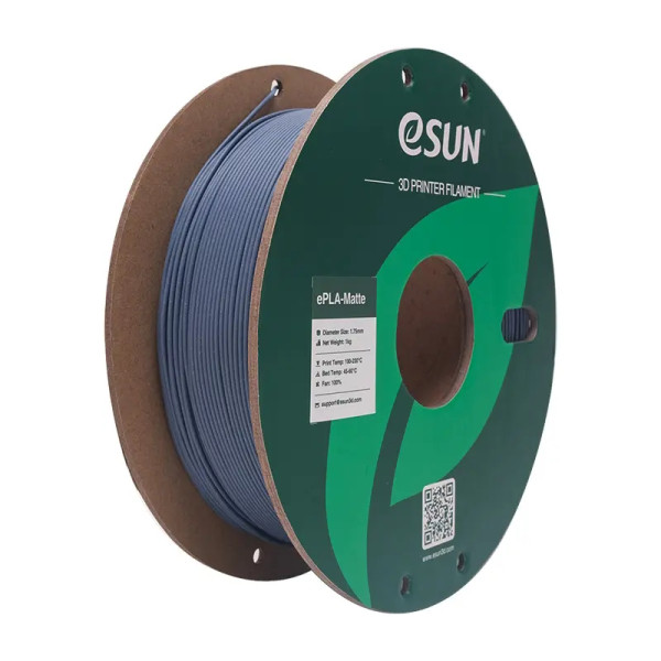 eSun PLA Matt filament | Mörkgrå | 1,75mm | 1kg | pappersrulle  DFE20252 - 1