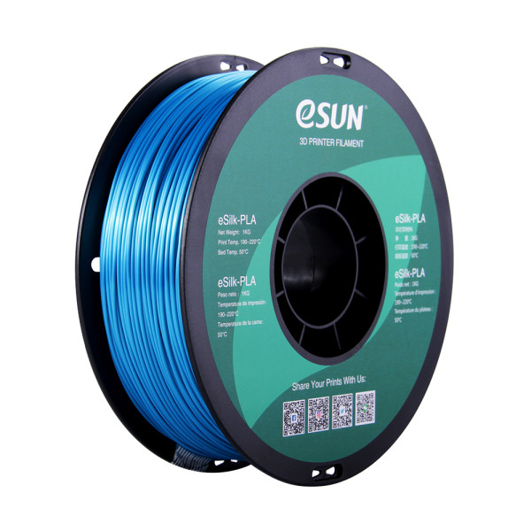 eSun PLA filament | Cyan | 1,75mm | 1kg | eSilk  DFE20194 - 1