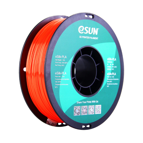 eSun PLA filament | Jacinth/Röd | 1,75mm | 1kg | eSilk eSilk-PLA175JA1 DFE20198 - 1