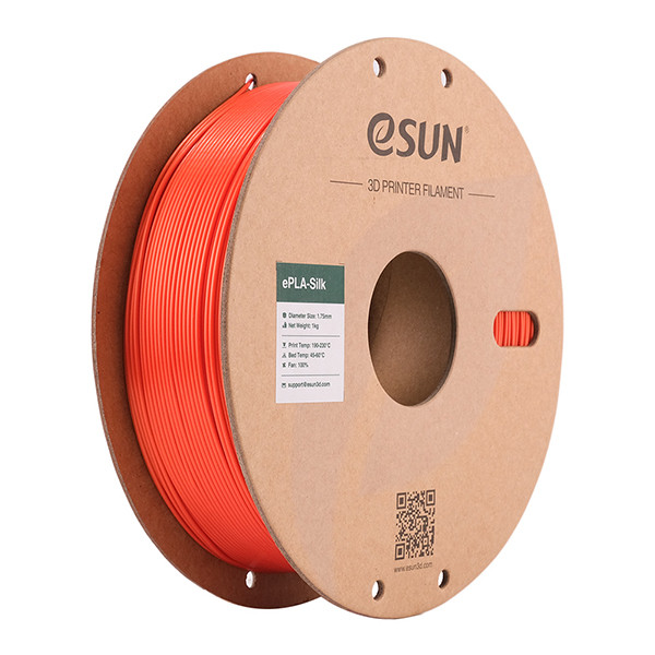 eSun PLA filament | Jacinth/Röd | 1,75mm | 1kg | eSilk eSilk-PLA175JA1 DFE20198 - 1