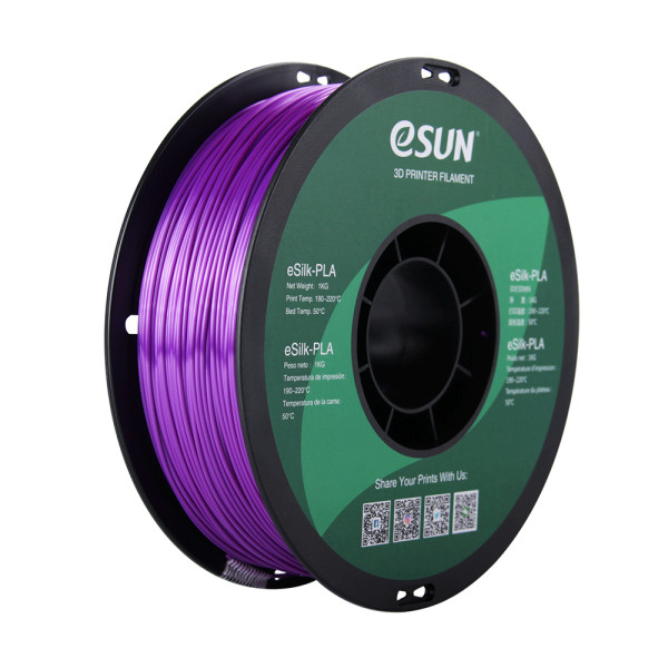 eSun PLA filament | Lila | 1,75mm | 1kg | eSilk eSilk-PLA175Z1 DFE20201 - 1