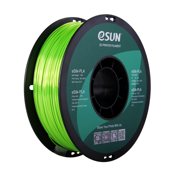 eSun PLA filament | Limegrön | 1,75mm | 1kg | eSilk eSilk-PLA175LI1 DFE20199 - 1