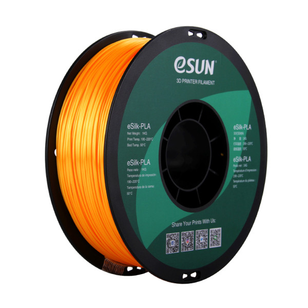 eSun PLA filament | Mörkgul | 1,75mm | 1kg | eSilk eSilk-PLA175DY1 DFE20195 - 1