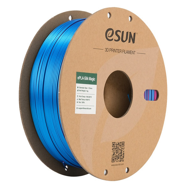 eSun PLA filament | Röd-Blå | 1,75mm | 1kg | Silk Magic ePLA-SilkMagic175RU1 DFE20223 - 1