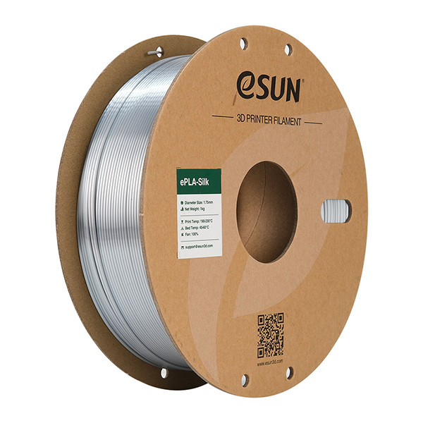 eSun PLA filament | Silver | 1,75mm | 1kg | eSilk eSilk-PLA175S1 DFE20203 - 1