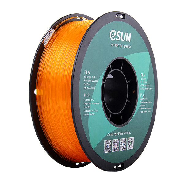 eSun PLA filament | Transparent Glass Orange | 1,75mm | 1kg PLA175GO1 DFE20066 - 1