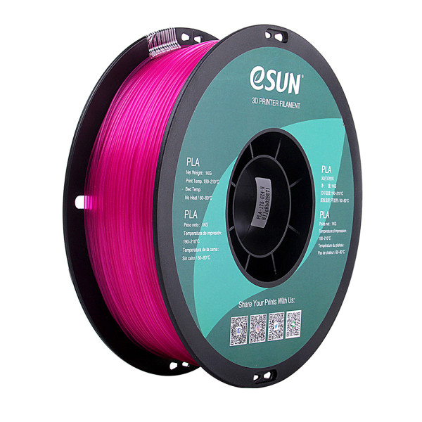 eSun PLA filament | Transparent Glass Purple | 1,75mm | 1kg PLA175GZ1 DFE20067 - 1