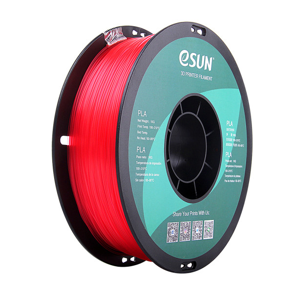 eSun PLA filament | Transparent Glass Watermelon | 1,75mm | 1kg PLA175GWR1 DFE20068 - 1
