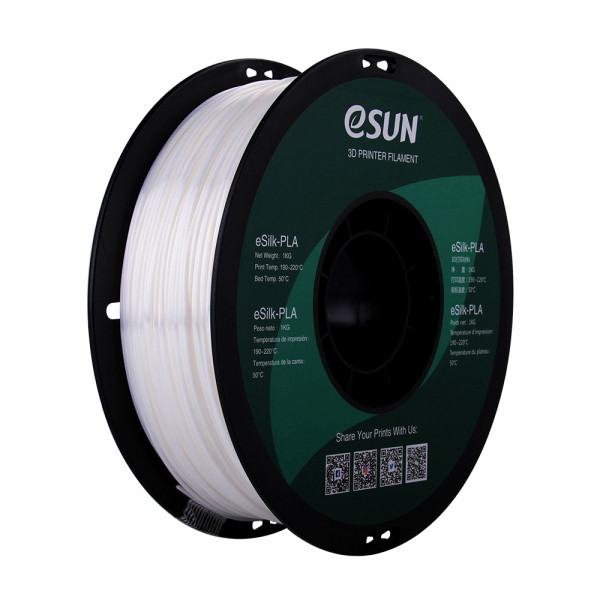 eSun PLA filament | Vit | 1,75mm | 1kg | eSilk eSilk-PLA175W1 DFE20205 - 1